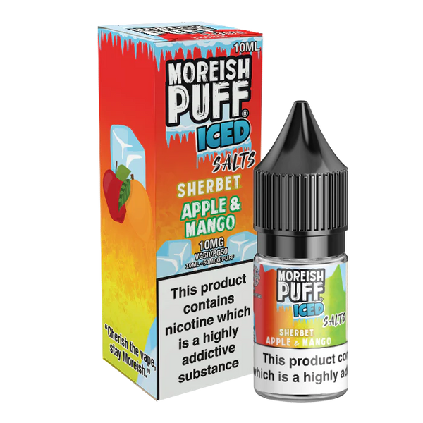 Moreish Puff Iced Apple & Mango Sherbet 10ml Nic Salt