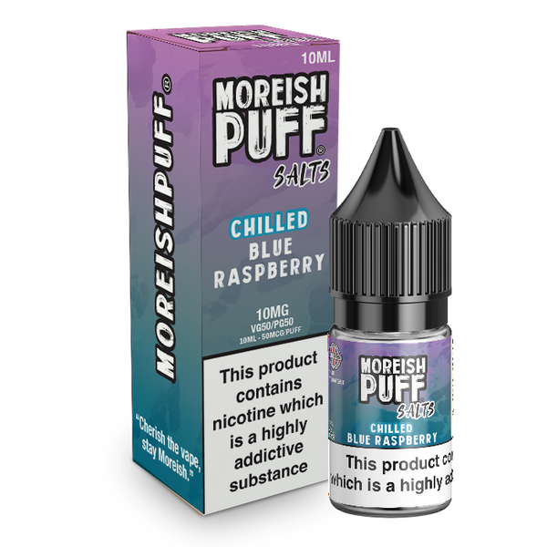 Moreish Puff Blue Raspberry Chilled Nic Salt 10ml TPD