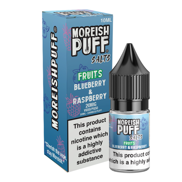 Moreish Puff Fruits Blueberry & Raspberry 10ml Nic Salt Pack of 12