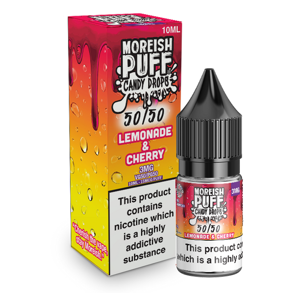 Moreish Puff Candy Drops 50/50: Lemonade & Cherry Candy Drops 10ml E-Liquid