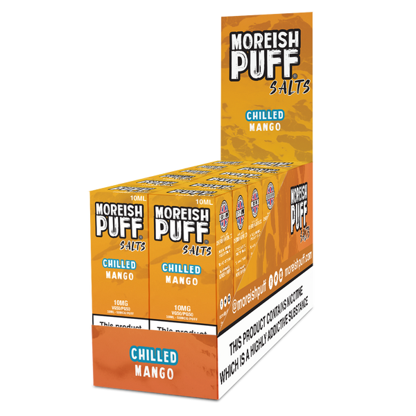 Moreish Puff Mango Chilled Nic Salt 10ml Pack of 12