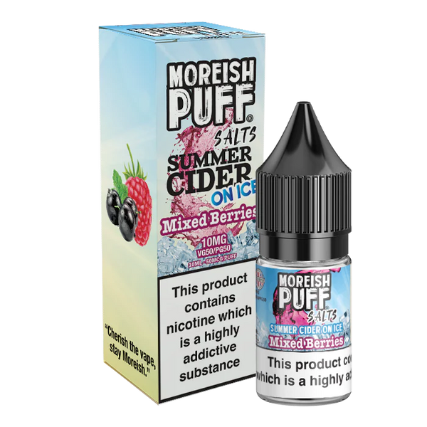Moreish Puff Mixed Berries Summer Cider on Ice 10ml Nic Salt