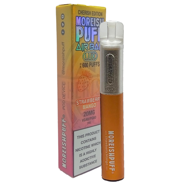 Moreish Puff Air Bar Lux Strawberry Mango Disposable Pod Device