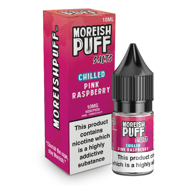 Moreish Puff Pink Raspberry Chilled Nic Salt 10ml TPD