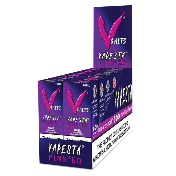 Vapesta Pinked Nic Salt 10ml Pack of 12