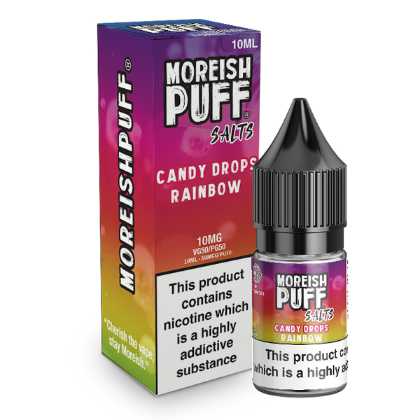Moreish Puff Rainbow Candy Drops Nic Salt 10ml TPD