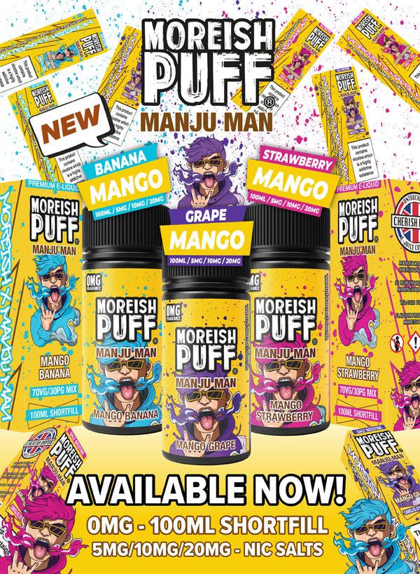 Moreish Puff Manju Man A3 Poster