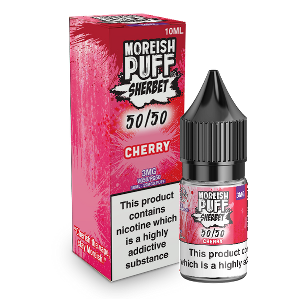 Moreish Puff Sherbet 50/50: Cherry Sherbet 10ml E-Liquid