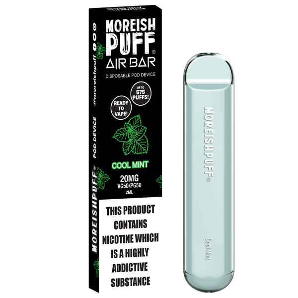 Moreish Puff Air Bar Cool Mint Disposable Pod Device