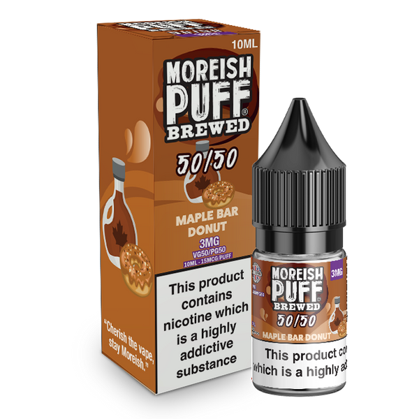 Moreish Puff Brewed 50/50: Maple Bar Donut 10ml E-Liquid