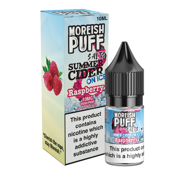 Moreish Puff Raspberry Summer Cider on Ice 10ml Nic Salt