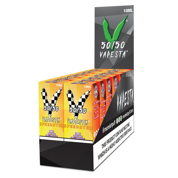 Vapesta 50/50: Speedster 10ml E-Liquid Pack of 12